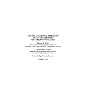 The Organizational Efficiency of Multiple Missions for Community Colleges