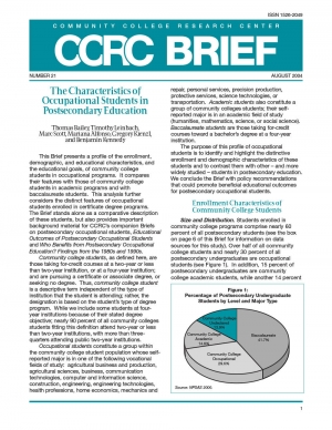 The Characteristics of Occupational Students in Postsecondary Education