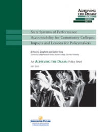 State Systems of Performance Accountability for Community Colleges: Impacts and Lessons for Policymakers