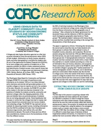 CCRC Research Tools No. 1: Using Census Data to Classify Community College Students by Socioeconomic Status and Community Characteristics