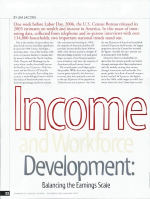 Income Equity and Workforce Development: Balancing the Earnings Scale