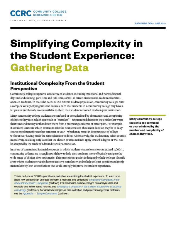 Simplifying Complexity in the Student Experience