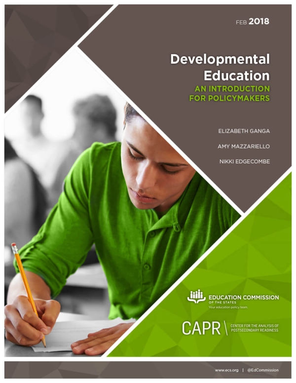 Developmental Education: An Introduction for Policymakers