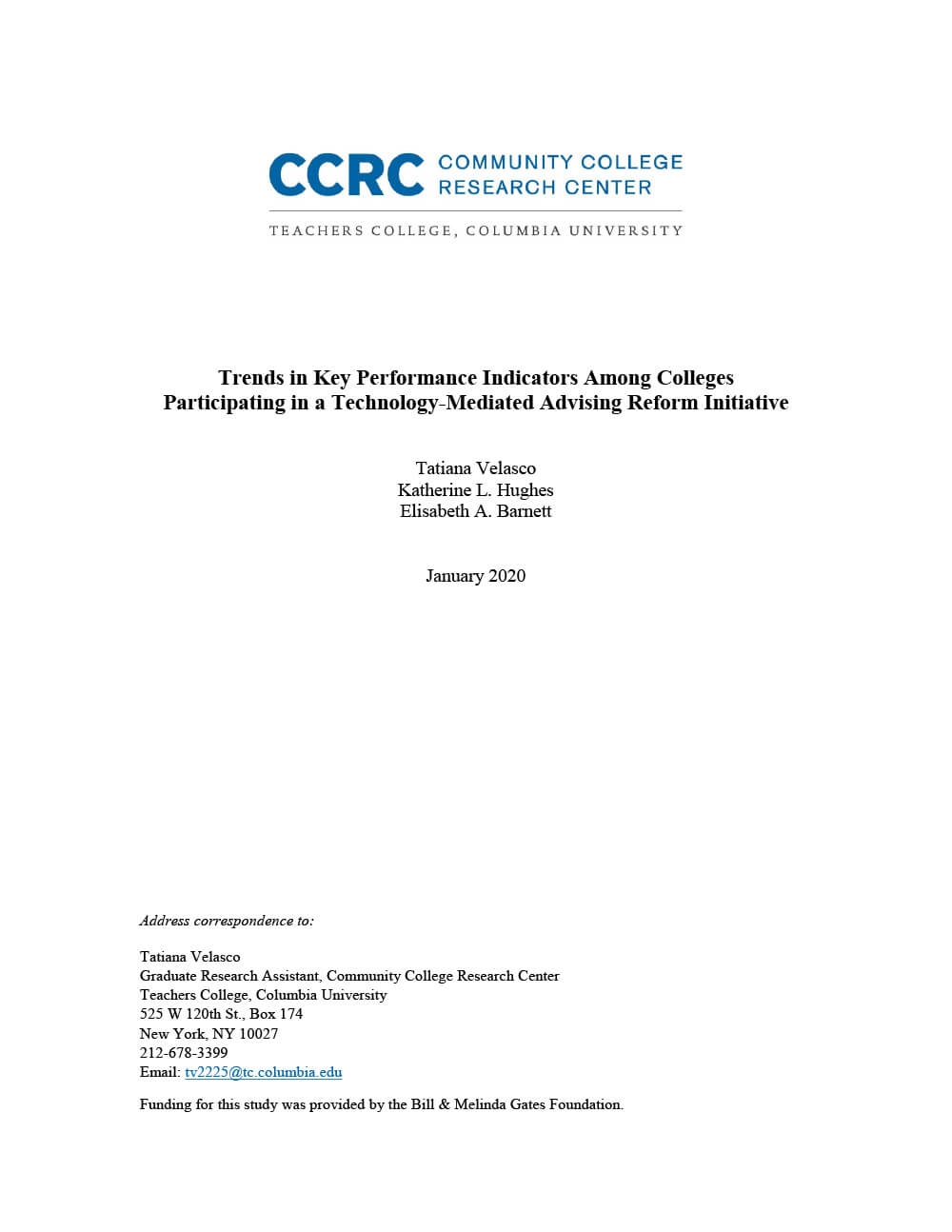 Trends in Key Performance Indicators Among Colleges Participating in a Technology-Mediated Advising Reform Initiative