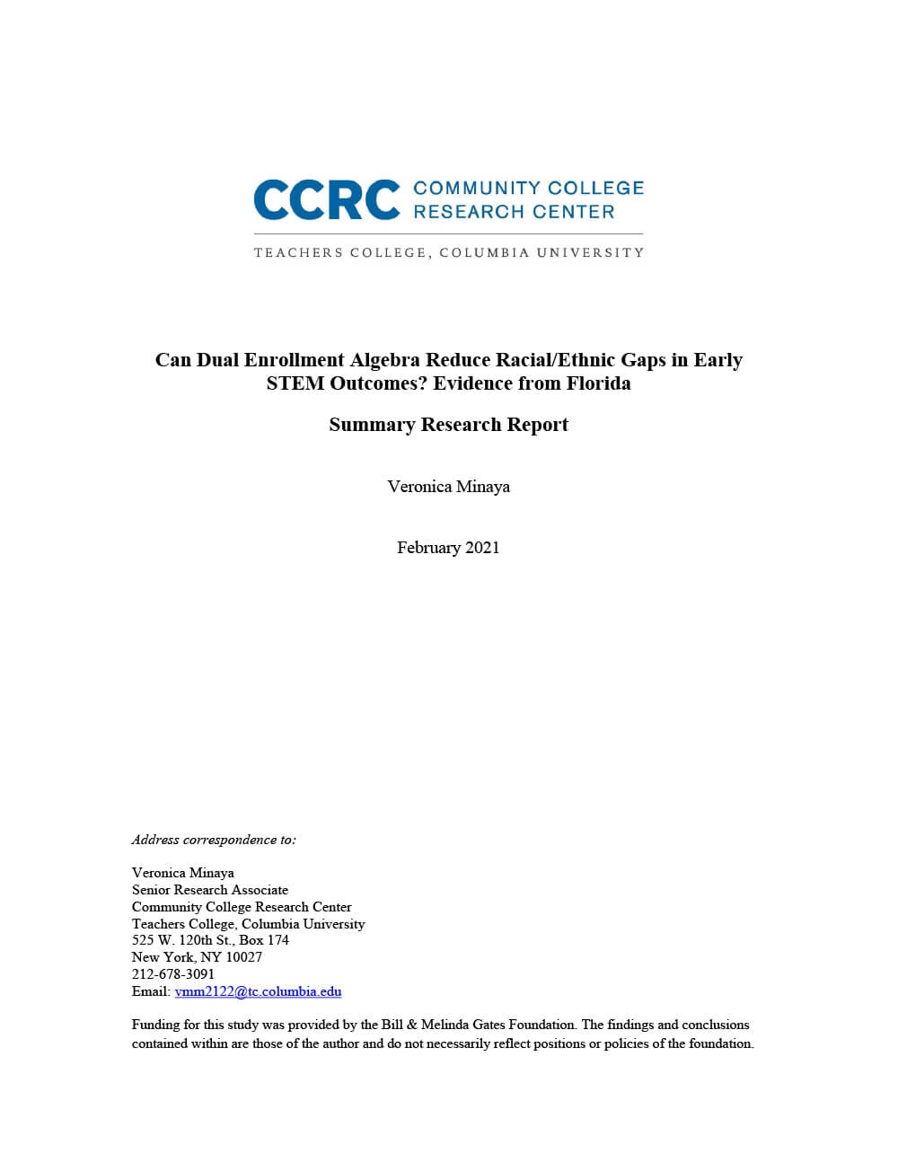 Can Dual Enrollment Algebra Reduce Racial/Ethnic Gaps in Early STEM Outcomes? Evidence From Florida