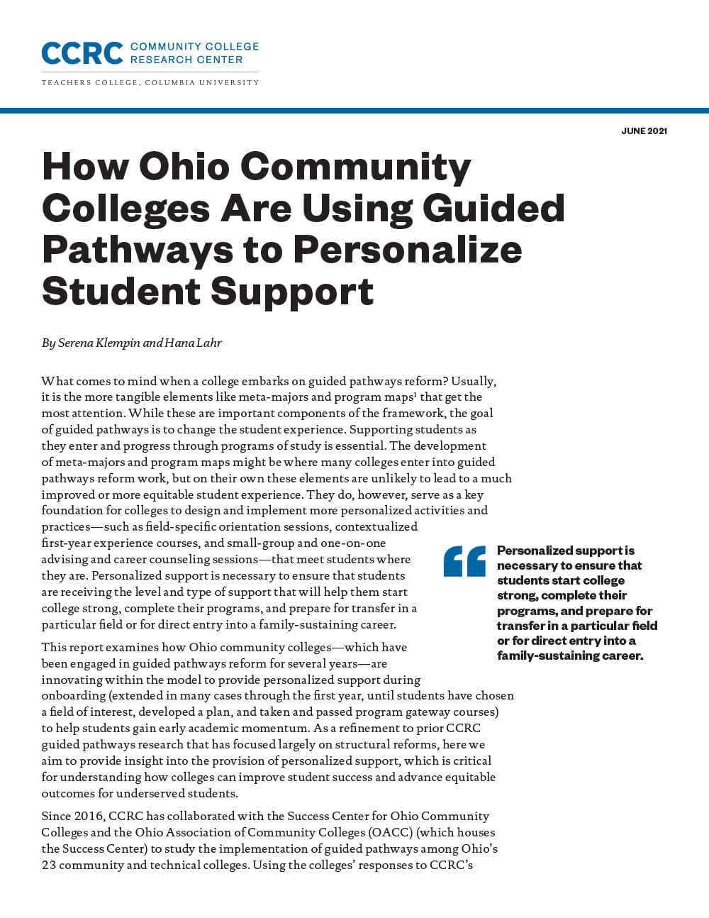 How Ohio Community Colleges Are Using Guided Pathways to Personalize Student Support