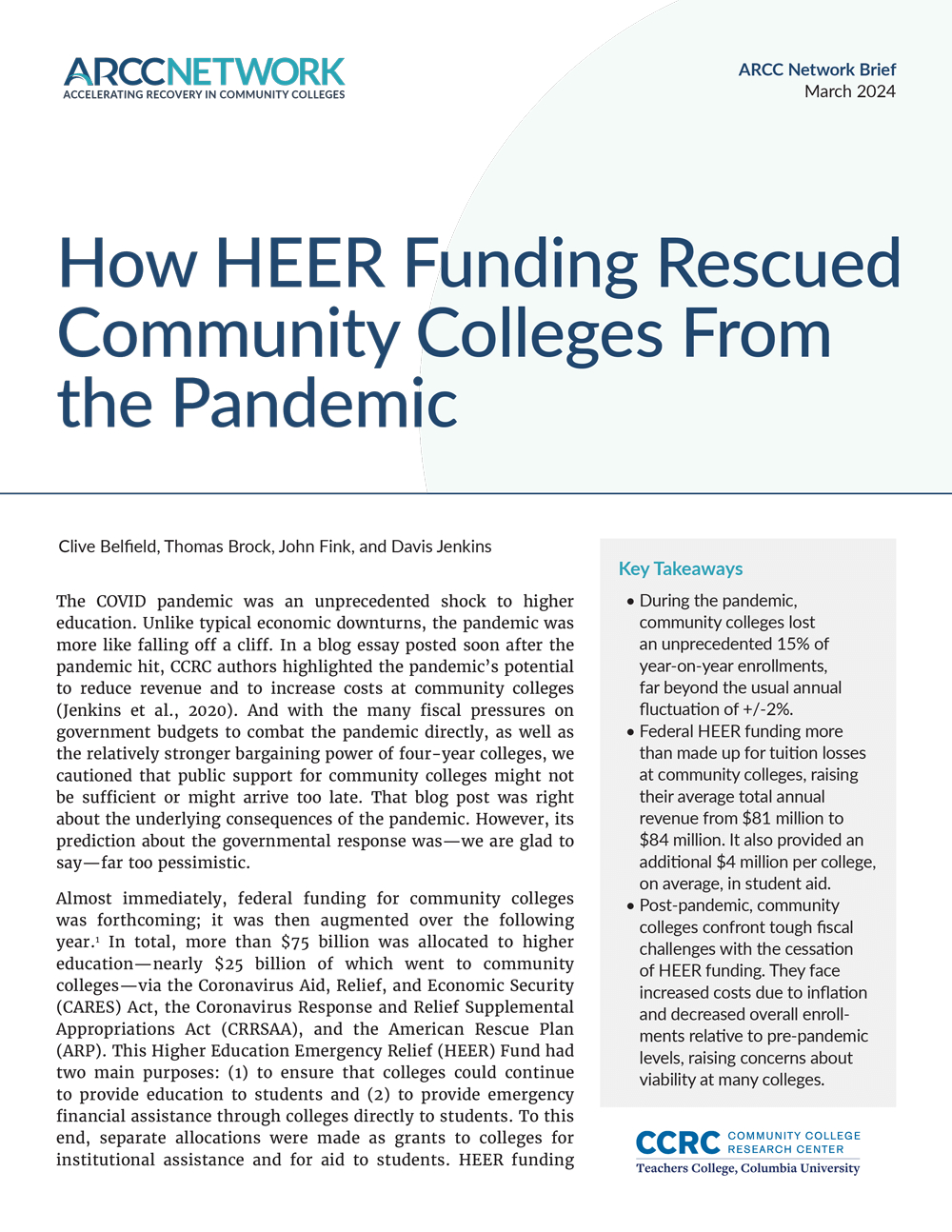 How HEER Funding Rescued Community Colleges From the Pandemic